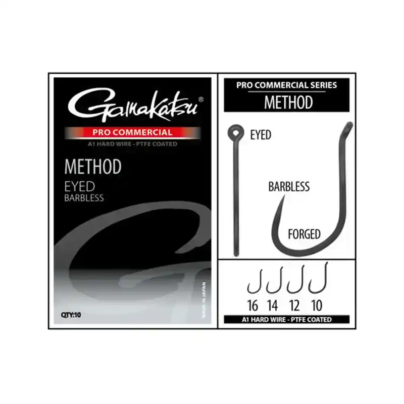Pro Commercial Method Eyed A1 Hooks - Barbless Veilige Betaling
