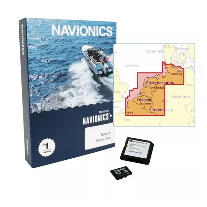Gecertificeerd Navionics+ Benelux & Germany West