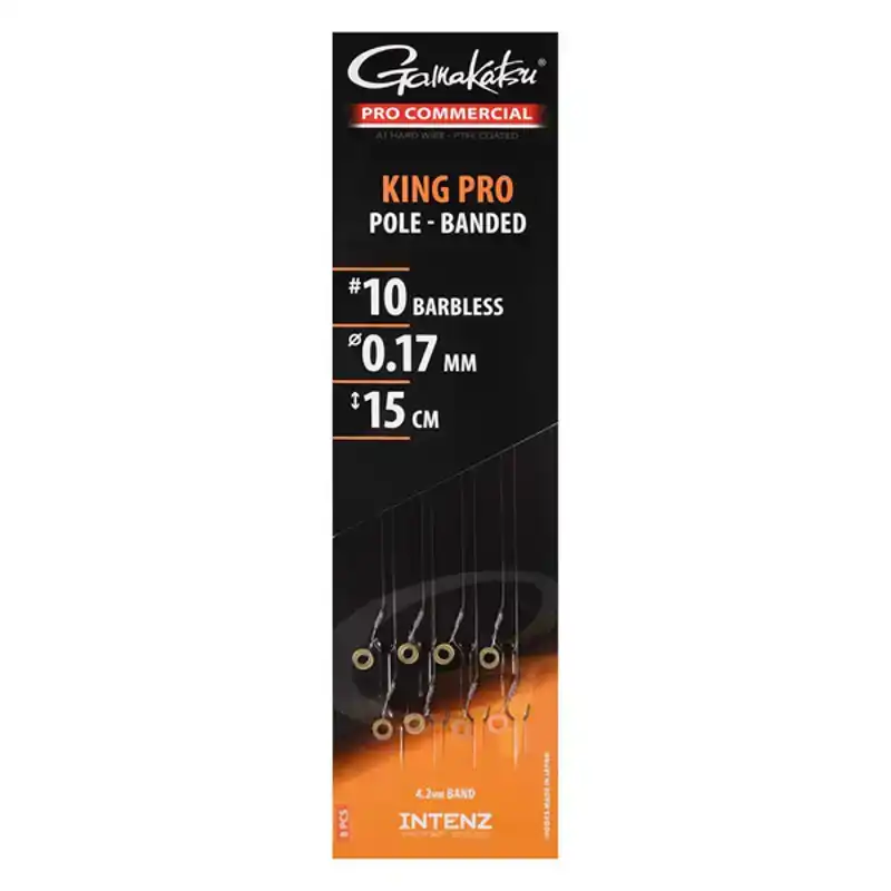 Pro Commercial King Pro Pole Banded Ready Rigs - Barbless Finale Uitverkoop