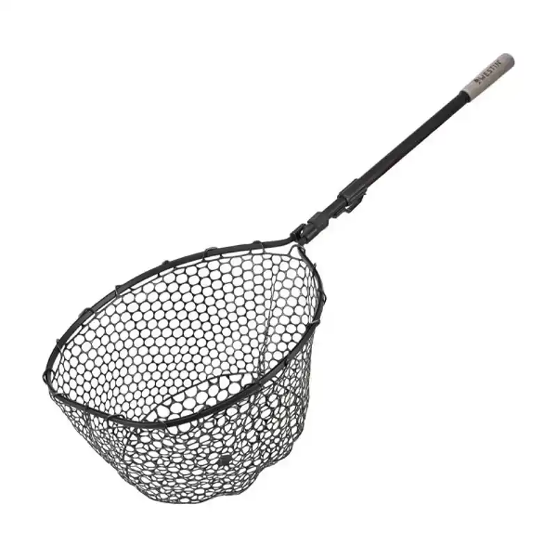W3 C&R Adjustable Full Rubber Mesh Landing Net Bestel Nu