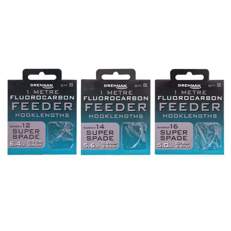 Direct Beschikbaar Fluorocarbon Super Spade Feeder Hooklengths