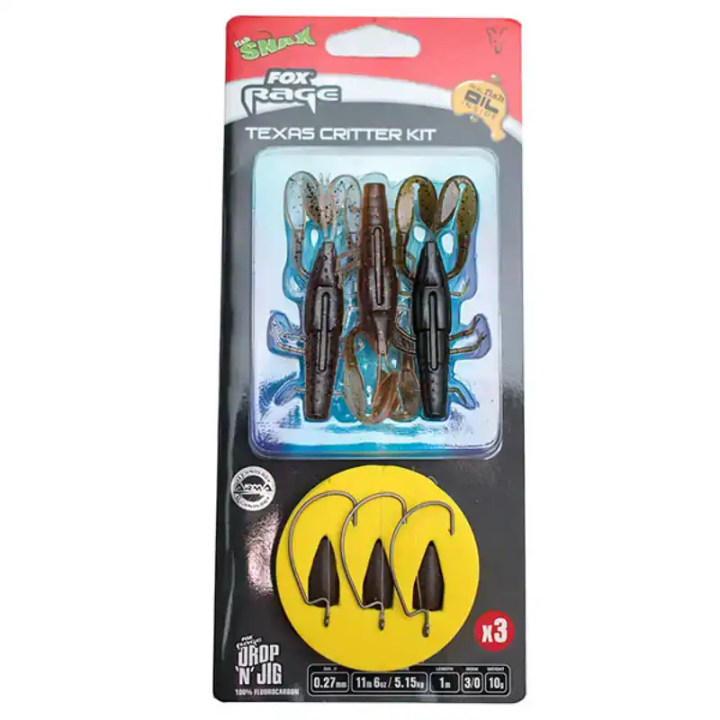 Ready Rigs Texas Critter Kit - Haak: 3/0 - 0,27 mm - 10 gram Gratis Retour