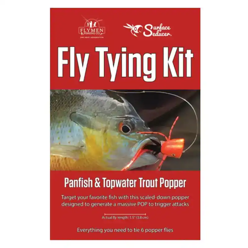 Flymen Fly Tying Kit - Surface Seducer Panfish & Topwater Trout Popper Populair
