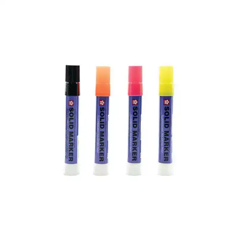 SA Indicator Marker Set - Black/Chartreuse/Orange/Pink Finale Uitverkoop