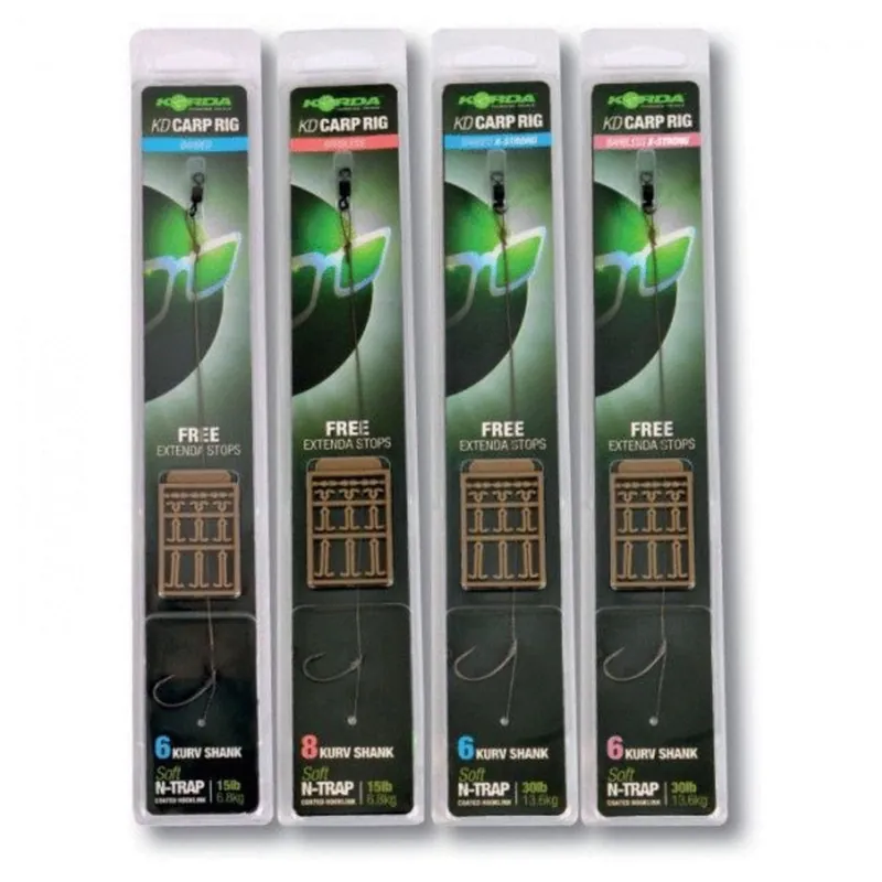 Korda N-Trap Kd Rig Kurv Barbless - Vislijn - 30 lb Barbless Size 6 Flitsaanbieding