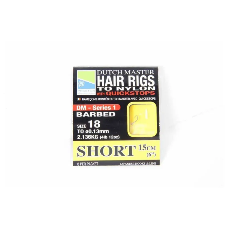 Meest Verkocht Preston Dutch Master Hair Rig - Short 6 - Size 18 - Vislijn -