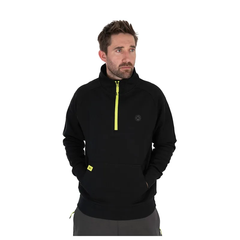Actieprijs Matrix 1/4 Zip Sweat Black/Lime (Black Edition) - Jassen - Medium