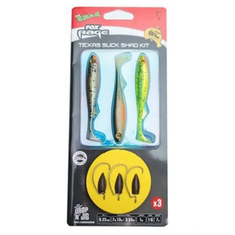 Fox Rage Dropshot Kit 7.79lb / 0.22mm X1m / 7g - Complete systemen - 3 stuks Size 8 Beste Prijs