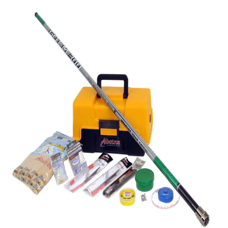 Must-Have Albatros Hengel & Gevulde Viskoffer - Hengels - 31x16x15 cm per set Witvis