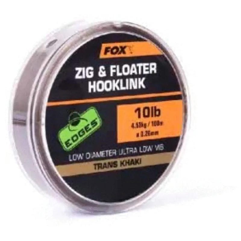 Fox Zig And Floater Hooklink Trans Khaki - Onderlijn 0.26 mm Shop Nu