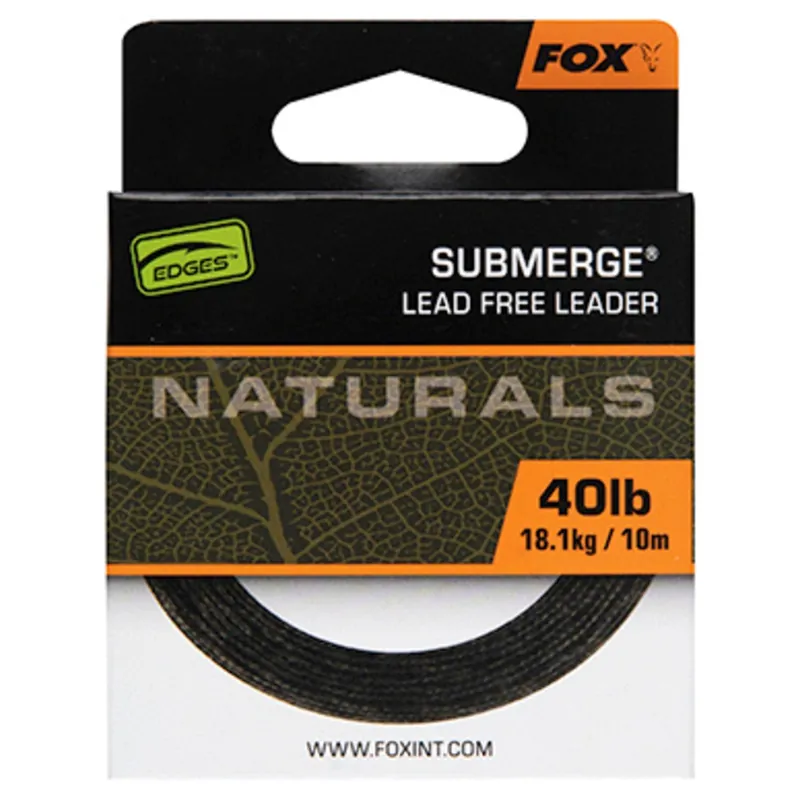 Rechtstreeks Van De Fabrikant Fox Naturals Submerge Leader X10m 40lb/18.1k - Leader -