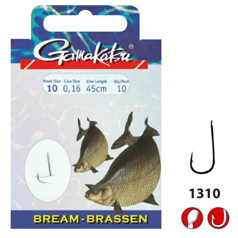 Gratis Retour Gamakatsu Booklet Bream 1310n #10-0.16mm 70cm - Vishaak -