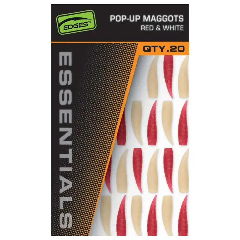 Fox Pop Up Maggots X 20 (10 Red.10 White - Imitatie aas - Op = Op