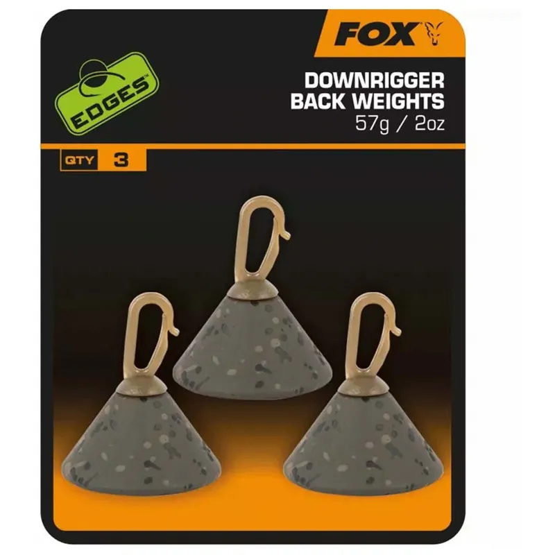 Fox Edges Downrigger Back Weights - Toplood - 57 g 3 stuks Op = Op