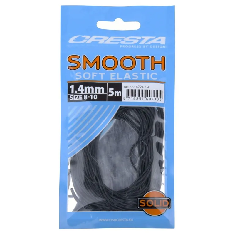 Betaalbaar Cresta Smooth Soft Elastic Black 1.4mm 5m - Uitrusting -