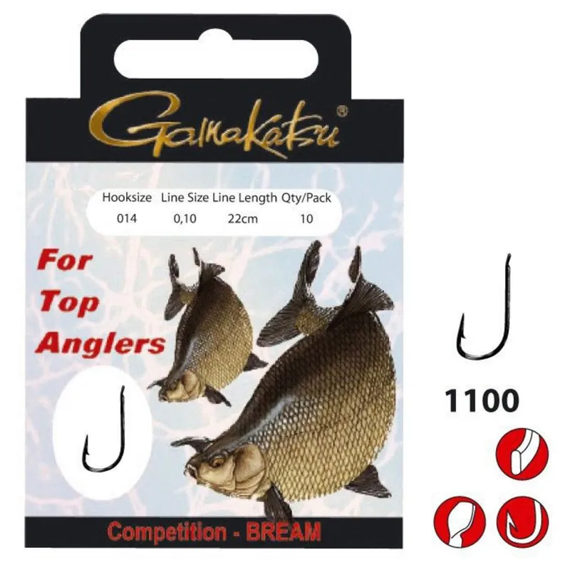 Finale Uitverkoop Gamakatsu Booklet Bream Com 1100b #14-0.14mm 22cm - Vishaak -