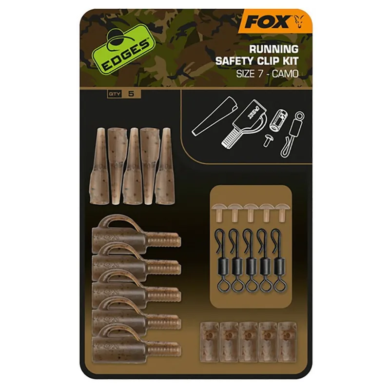 Fox Edges Camo Running Safety Clip Kit - Klein materiaal - 5 stuks Dagaanbieding