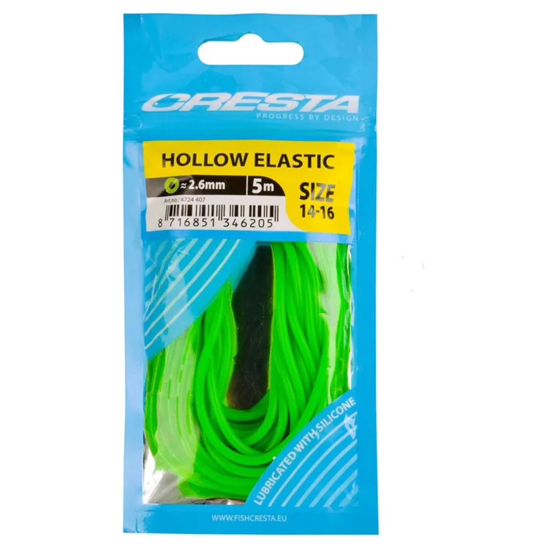 Beperkte Voorraad Cresta Hollow Elastic Fluogreen 2.6mm 5m - Uitrusting -