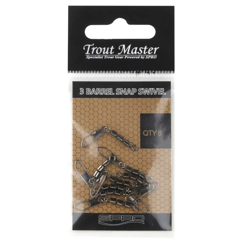 Superprijs Spro 3 Barrel Snap Swivel - Wartel - 8 stuks #20