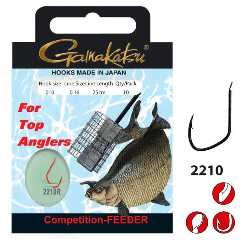 Gamakatsu Booklet Br.Feeder 2210r #12-0.16mm 75cm - Vishaak - Koopje