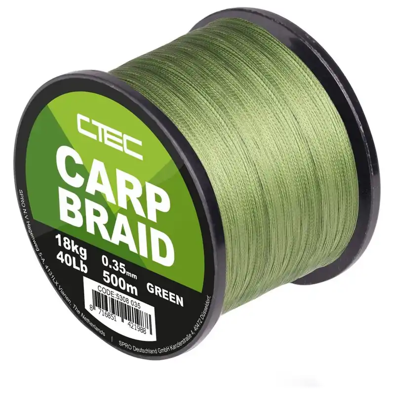 C-Tec Carp Braid Green 0.35mm 500m - Vislijn - Weekendaanbieding