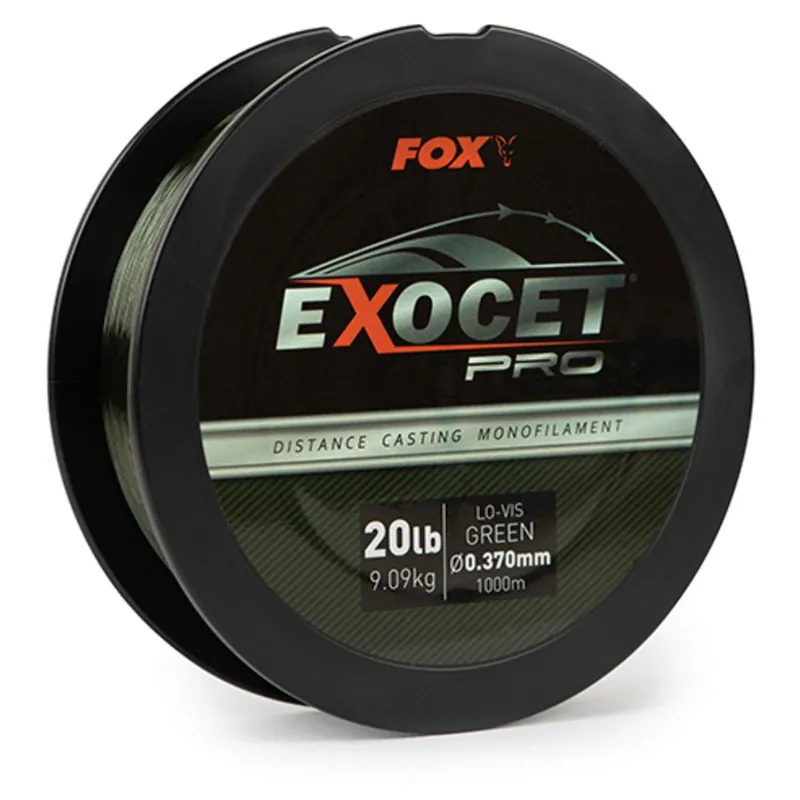 Exclusieve Aanbieding Fox Exocet Pro (Low Vis Green) 0.370mm 20bs / 9.09kgs (1000m) - Nylon -