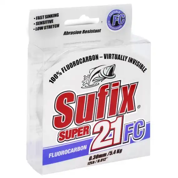 Alleen Vandaag Sufix Super 21 Fluocarbon 20m Klar 0,50mm