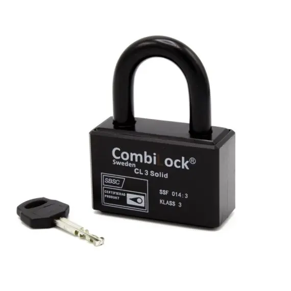 Combilock Padlock Solid kl.3 Finale Uitverkoop