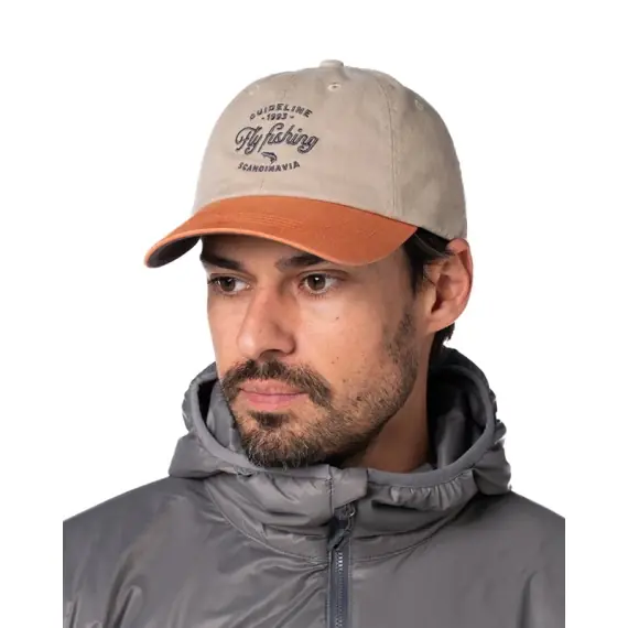 Actieprijs Guideline Fly Fishing Cap - Khaki/Pumpkin