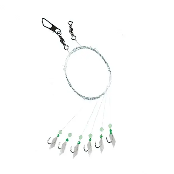 Express Levering Fladen Micro-Skin Rig 6 Hooks, Size 12