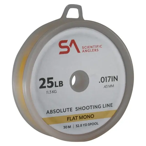 SA Absolute Shooting Line Flat Mono 30m 25lb Yellow Snelle Levering