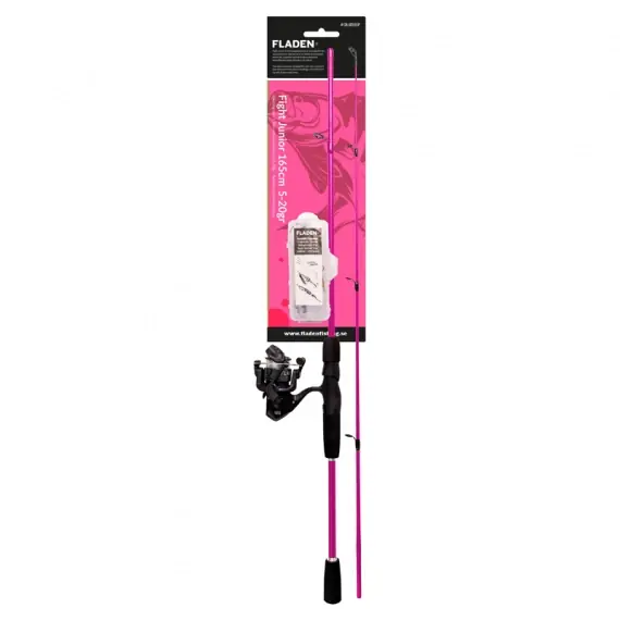 Fladen Fight Junior 165cm 5-20g W. Box & Lures - Lime Green Fabrieksprijs