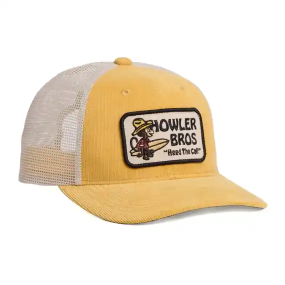 Snelle Levering Howler Bro's Standard Hats El Monito Surfs Badge - Yellow Corduroy