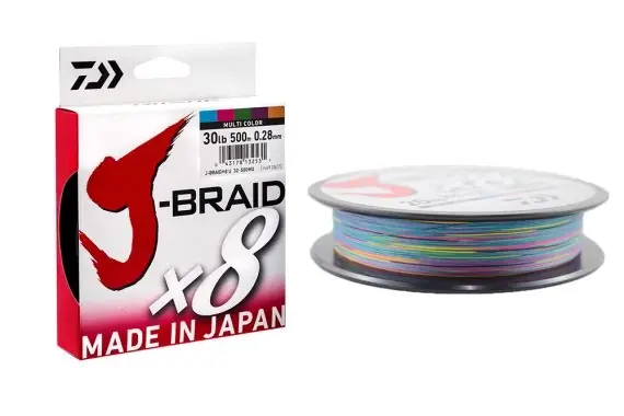 Daiwa J-Braid X8 58LB 0.28mm-300m Multi Colour Laatste Versie
