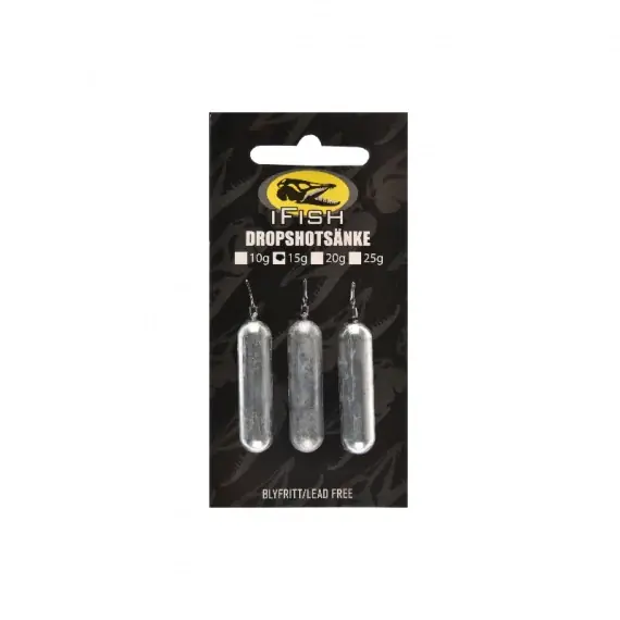 IFISH Dropshot Sinker Lead Free 10g, (3-pak) Speciale Aanbieding