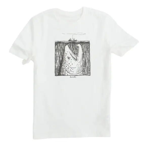 Lemmel Moby Trout T-Shirt, Off White - M Hete Deal