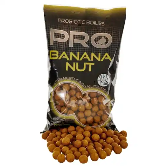 Direct Beschikbaar Starbaits Pro Banana Nut Boilies 800g - 14mm