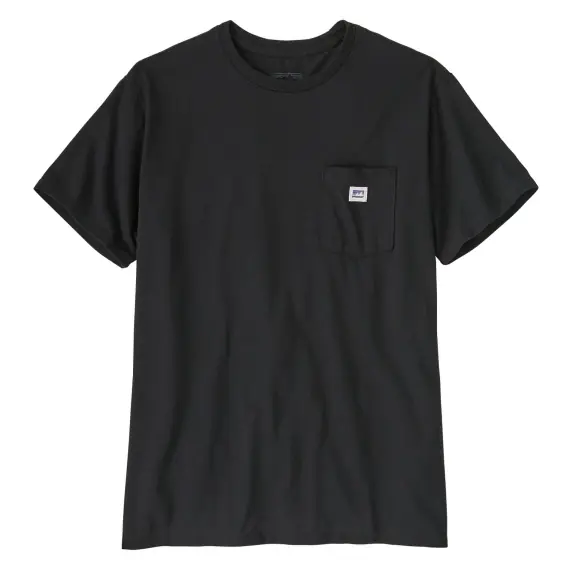 Patagonia Shop Sticker Pocket Responsibili-Tee Black - S Lage Prijs