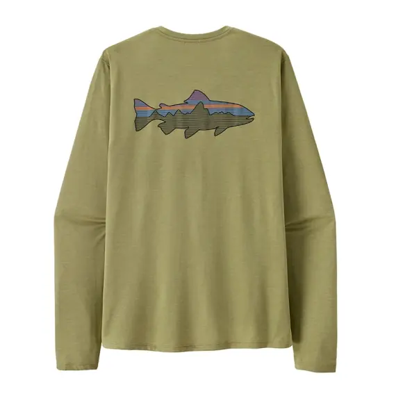 Patagonia M's L/S Cap Cool Sun Shirt Fitz Roy Trout GGNX - L Alleen Vandaag
