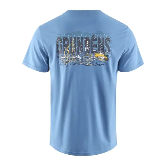 Seizoensaanbieding Grundéns Tough Seas SS T-Shirt Captain's Blue - L