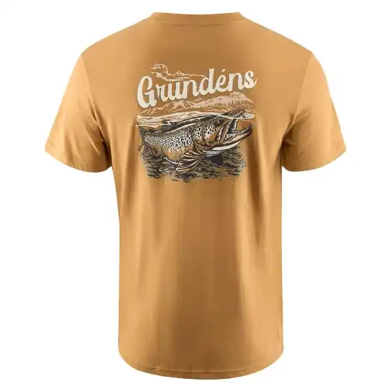 Uitverkoop Grundéns Leroy Brown SS T-Shirt Whiskey - S