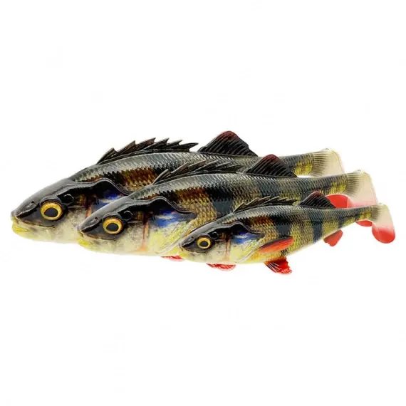 Favoriet Savage Gear 4D Perch Shad (Bulk) 12.5cm 20g - Green Silver