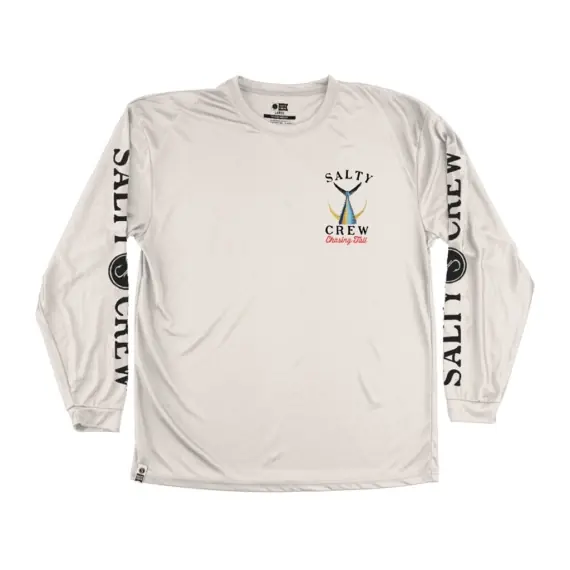 Nu Kopen Salty Crew Tailed L/S Tech Tee Rashguard White - M