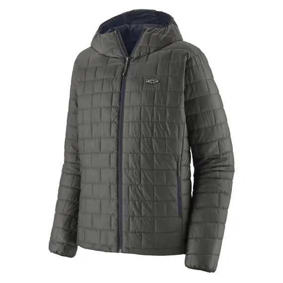 Patagonia M's Nano Puff Fitz Roy Trout Hoody Forge Grey - S Lage Prijs