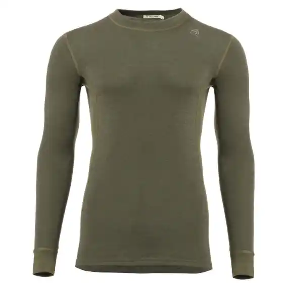 Aclima WarmWool Crewneck M's Olive Night - XL Hoge Kwaliteit