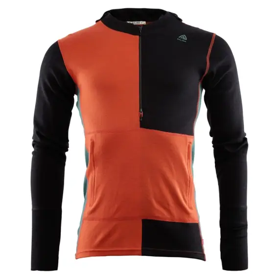 Beste Prijs Aclima WarmWool Hoodsweater w/zip M's Jet Black/RC/NA - M