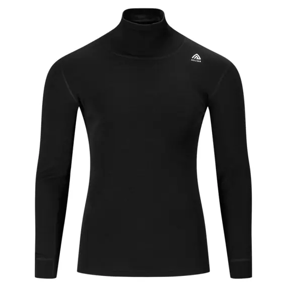 Betaalbaar Aclima FleeceWool V2 Polo w/ zip M's Jet Black - S