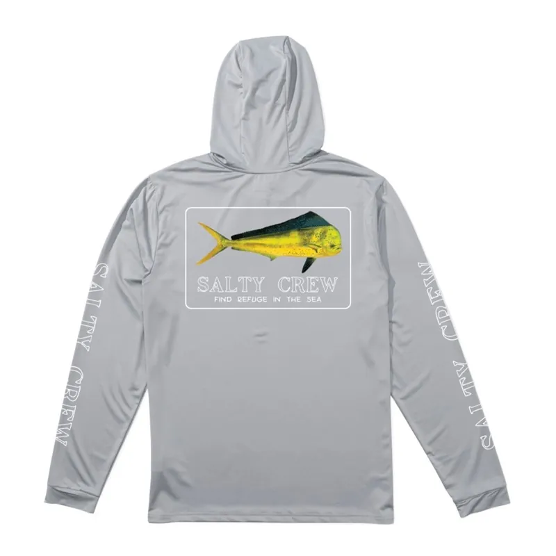 Salty Crew Golden Mahi Hood Sunshirt Silver - S Uitverkoop