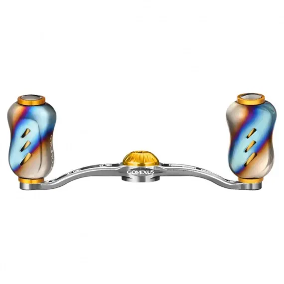 Gomexus Crank Handle w/ Titanium Galaxy Knob 100mm (8x5mm) - Flame & Red Shop Nu