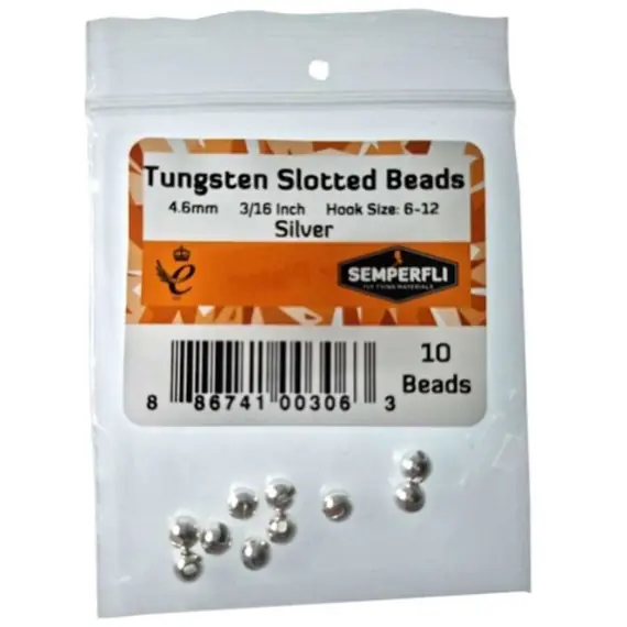 Koop Online Semperfli Tungsten Slotted Beads 1,5mm - Silver